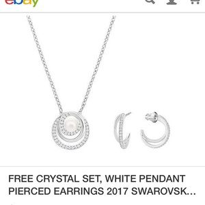 Swarovski necklace and earrings